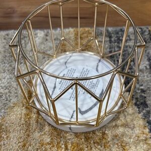 Bath and bodyworks Gold Wire Candle Holder with Marble Base